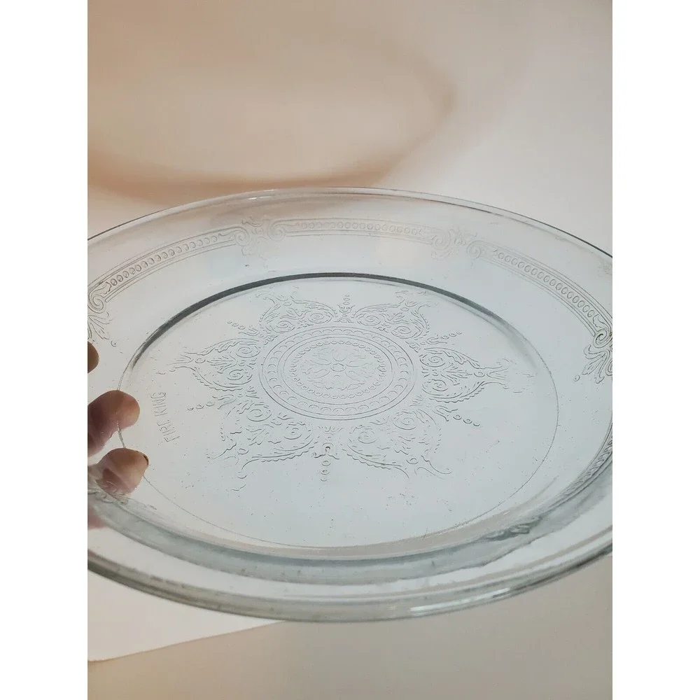 Vintage Fire King Sapphire Blue Philbe Glassware 9 Inch Pie Plate